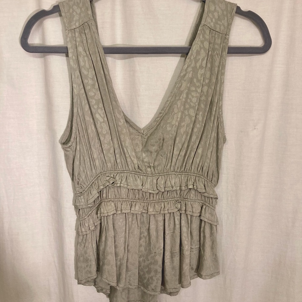 Green Sleeveless Millibon Top